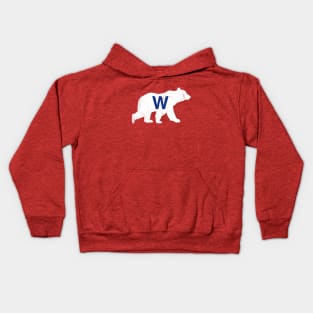 Vintage W Bear - Red Kids Hoodie